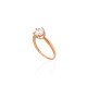 Gold Cubic Zirconia Ring “Solitaire XIV”