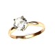 Gold Cubic Zirconia Ring “Solitaire XIV”