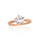 Gold Cubic Zirconia Ring “Solitaire XIV”