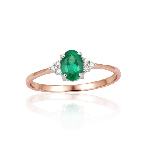 Gold Diamond and Emerald Ring “Grace IX”