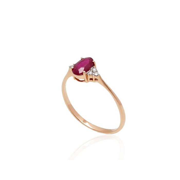 Gold Diamond and Ruby Ring “Grace VII”