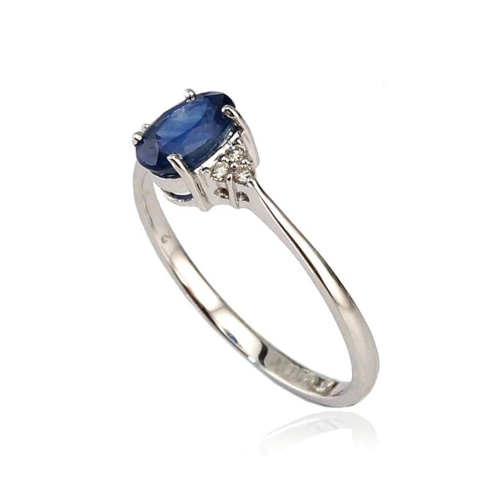 Gold Diamond and Sapphire Ring “Grace”
