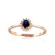 Gold Diamond and Sapphire Ring “Ferro VI”