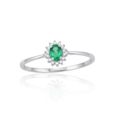 Gold Diamond and Emerald Ring “Ferro II”