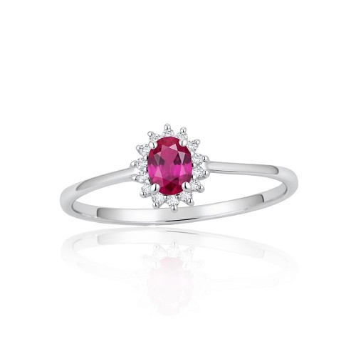 Gold Diamond and Ruby Ring “Ferro III”