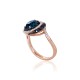 Gold Diamond, Topaz and Sapphire Ring “Constellation II”