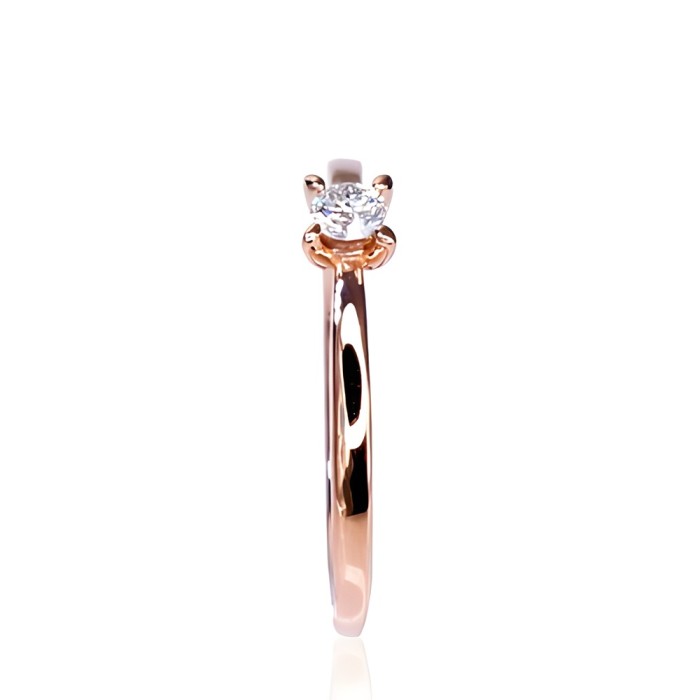 Gold Diamond Ring “Solitaire X”