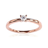 Gold Diamond Ring “Solitaire X”