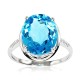 Gold Diamond and Topaz Ring “Adele III”