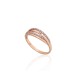 Gold Cubic Zirconia Ring “Triple Shine”