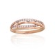 Gold Cubic Zirconia Ring “Triple Shine”