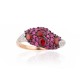 Gold Diamond, Ruby and Garnet Ring “Sunny Symphony II”