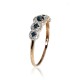 Gold Diamond and Sapphire Ring “Jenny V”