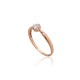Gold Cubic Zirconia Ring “Solitaire XI”