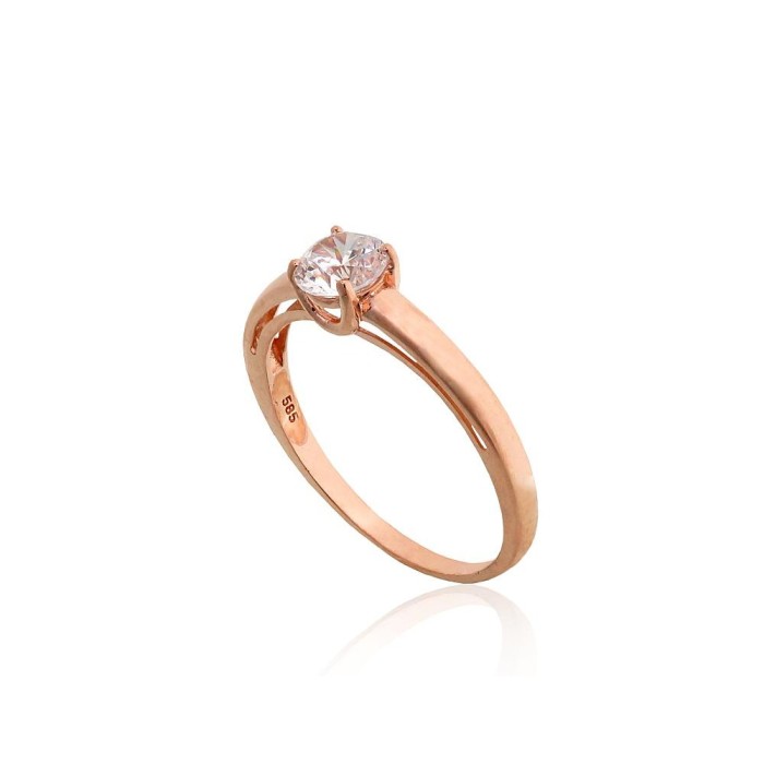 Gold Cubic Zirconia Ring “Classic Gold IV”