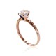 Gold Cubic Zirconia Ring “Solitaire X”