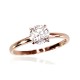 Gold Cubic Zirconia Ring “Solitaire X”