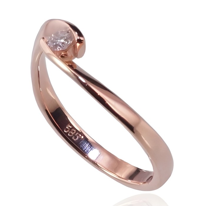 Gold Diamond Ring “Comet IV”
