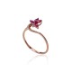 Gold Diamond and Ruby Ring “Crystallite V”