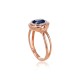 Gold Diamond and Sapphire Ring “Ferro IX”