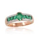 Gold Diamond and Emerald Ring “Eternity II”