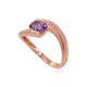Gold Diamond and Amethyst Ring “Comet VIII”