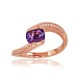 Gold Diamond and Amethyst Ring “Comet VIII”