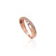 Gold Cubic Zirconia Ring “Golden Pattern XV”