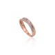 Gold Cubic Zirconia Ring “Golden Wave XX”