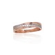 Gold Cubic Zirconia Ring “Golden Wave XX”
