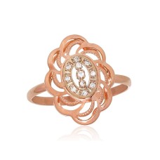 Gold Cubic Zirconia Ring “Morocco II”