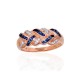 Gold Diamond and Sapphire Ring “Gold Pattern XIII”