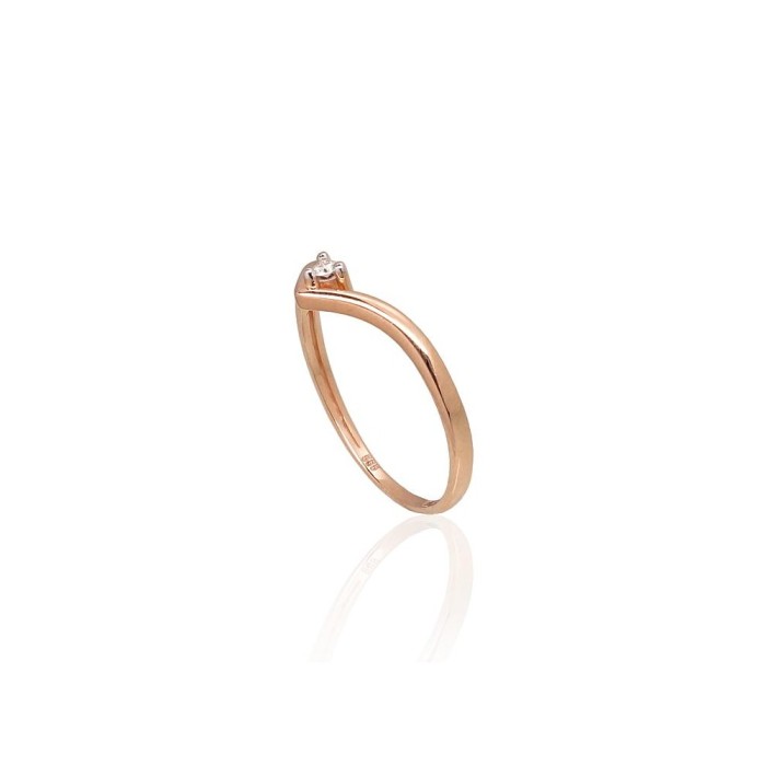 Gold Diamond Ring “Seagull”