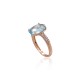 Gold Cubic Zirconia and Topaz Ring “Royal Topaz VIII”