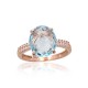 Gold Cubic Zirconia and Topaz Ring “Royal Topaz VIII”