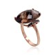 Gold Cubic Zirconia and Quartz Ring “Royal Quartz IV”