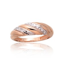 Gold Ring “Diamond Facets III”
