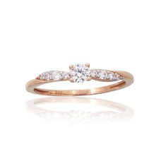 Gold Cubic Zirconia Ring “Juno Gold XXXVI”