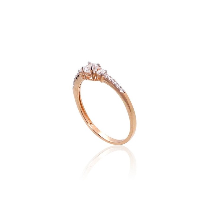 Gold Cubic Zirconia Ring “Shine of Love”
