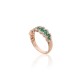 Gold Diamond and Emerald Ring “Gold Pattern XIV”