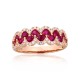 Gold Diamond and Ruby Ring “Gold Pattern XV”
