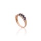 Gold Diamond and Sapphire Ring “Gold Pattern XVI”