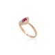 Gold Diamond and Ruby Ring “Alexandria”