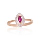 Gold Diamond and Ruby Ring “Alexandria”