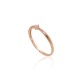 Gold Cubic Zirconia Ring “Solitaire II”