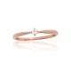 Gold Cubic Zirconia Ring “Solitaire II”