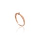 Gold Cubic Zirconia Ring “Solitaire III”