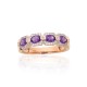 Gold Diamond and Amethyst Ring “Star Crown”