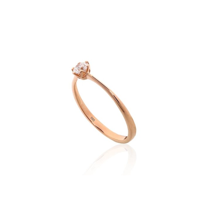 Gold Diamond Ring “Light of Her Eyes”