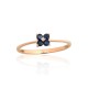 Gold Diamond and Sapphire Ring “Midnight Bloom”